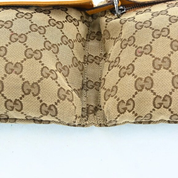 AUTHENTIC GUCCI GG Canvas Waist bag Beige Yellow bsj580-110825 - Picture 6 of 16